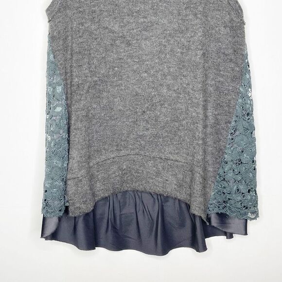 Anthropologie Moth Sleeveless Pullover Sweater Tank Lace Back Women’s Size XS - Picture 4 of 9